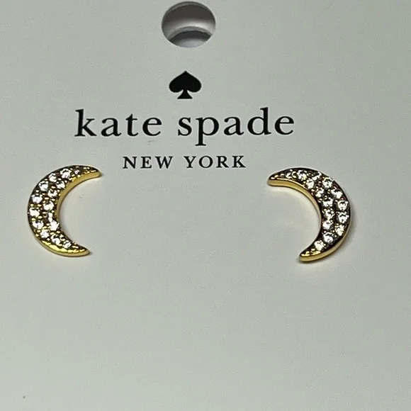 Kate spade earrings You’re A Gem Crescent Moon Studs - Picture 10 of 11